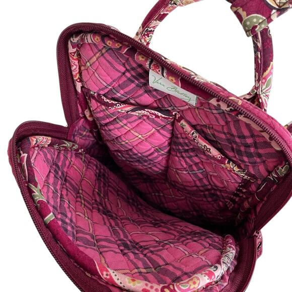 Vera Bradley Backpack Piccadilly Plum Paisley Plaid - Picture 5 of 9